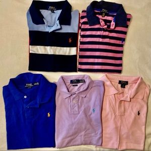 Lot of 5 Polo Ralph Lauren Boys size XL/TG 18-20 Short Sleeve Polo Shirts - EUC!